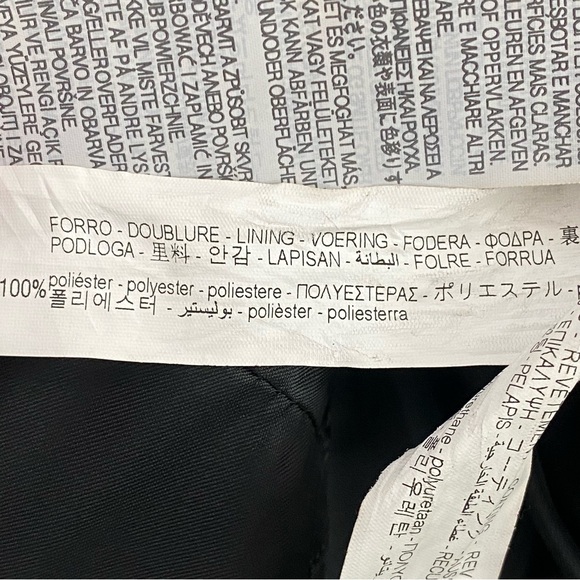 Zara Blogger Favorite Black Faux Leather Blazer Button Front Jacket Size XL NWT - Picture 16 of 16